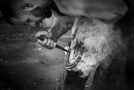 1st Hot shoeing by Barbara Austin