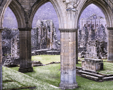 5th Abbey winter scene by Sheila Stanger